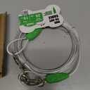 Petest 15ft Reflective Tie-Out Cable for Small Dogs Up to 35 Pounds (Green & Silver)