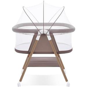 GYARING Baby bassinets,3 in1 Baby Crib, Sturdy, Portable & Easy to Assemble,Mosquito net and Portable Bag Included. (Khaki)