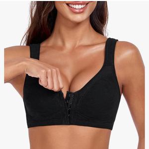 HACI Comfort Everyday Full Coverage Bra Back Support Wireless(Black,36D)