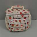 Lunch Bag with Combination Lock, Lunch Box for Men Women, Adjustable Shoulder Strap & Leakproof Soft Cooler for Commute, Travel & Gym (White)