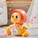 Baby Music Toy Duck Baby Belly Time Toys 12 Months Newborn Development Crawling Toy Glowing Walking Singing Toys 3-4 Years Old Boys and Girls Gifts (Yellow)