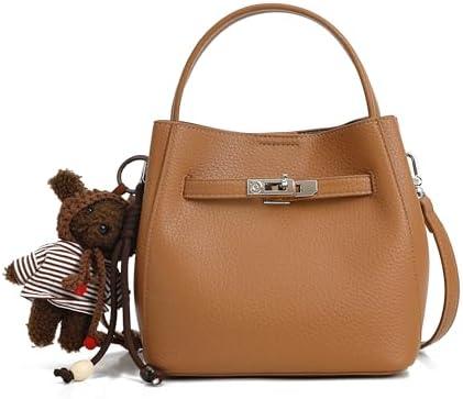 Ladies' wallet, light luxury bucket bag, lychee patterned handbag, high-end sense, one shoulder versatile crossbody bag
