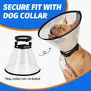 Supet Dog Cone Collar to Stop Licking, Comfortable Elizabeth Recovery Collar for Large Medium Dogs After Surgery, Soft Pet Neck Head Cone Alternative, L