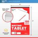 E-CLIPS USA Notepads, Unruled Writing Tablet, Note Pads 6 x 9, Small Notepads, Memo Pad, White, Chipboard Back, Writing Pad, Office Supplies, 100 Sheets Per Pad (12 Pack)