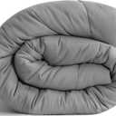 NTBAY Twin Comforter - Down Alternative Comforter Duvet Insert, All Season Bedding Quilted Duvet Insert with Corner Tabs, Machine Washable, Smoke Grey (Twin(68x90 Inch) Pack of 1)