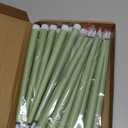 Macarrie 24 Packs Flameless Taper Candles Battery Operated Fake 11 Inch Long Candlelight LED Flameless Candlesticks Flickering Tapered for Spring Summer Wedding(Light Green)