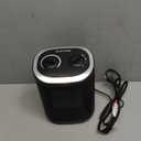 Space Heater for Indoor Use, 1500W PTC Ceramic Heater with Thermostat, Small Space Heater 2S Rapid Heating, 3 Modes, Electric Portable Heater with Safety Protection for Bedroom, Quiet Office (Black-21)