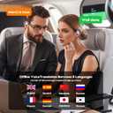 Language Translation Earbuds, 3-in-1 Translator Earbuds & 144 Languages & Accents, Translator Device Translation Earbuds Real Time fit iOS & Android for Travel Business &Learning,M74-Milk White