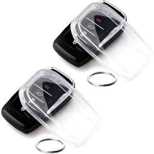 OLLEN Clear TPU Key Fob Cover, Fit for Toyota Camry 2025 2026, Fit for Land Cruiser 2019-2026~, Compatible with Tundra 2022-2026~ etc., Car Key Protector, Clear, 2 Pcs OLLEN Clear TPU Key Fob Cover, Fit for Toyota Camry 2025 2026, Fit for Land Cruiser 2019-2026~, Compatible with Tundra 2022-2026~ etc., Car Key Protector, Clear, 2 Pcs