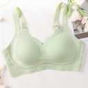 Women's Plus Size Seamless Push Up Bra Wireless Adjustable Strap Lifting Bralettes (XXL)