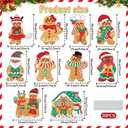 Hiznomgs10 Pcs Gingerbread Christmas Decorations Outdoor, Christmas Decorations Yard, Gingerbread Man Yard Signs with Stakes for Holiday Party Home Lawn Pathway Decorations Supplies