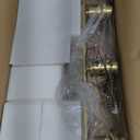 3-Light Gold Bathroom Light Fixtures, Modern Bathroom Vanity Light with Clear Glass Shade, Brushed Gold Bath Wall Mount Lights, Wall Lamp for Mirror Kitchen Bedroom Hallway Living Room Hallway