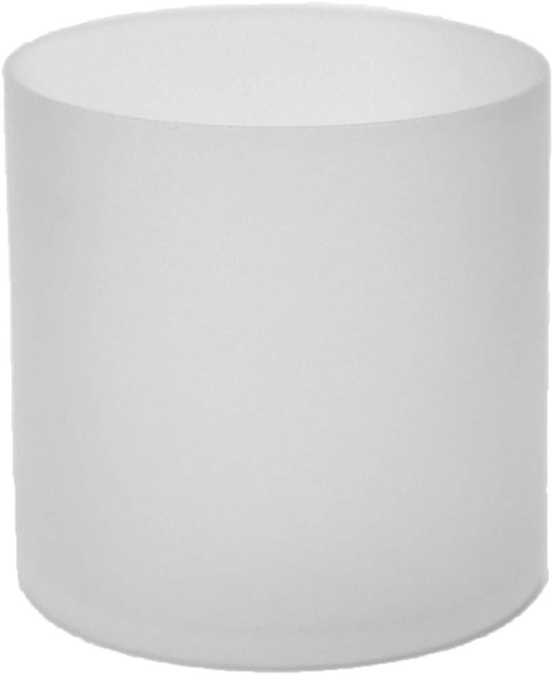 WGV Cylinder Vase, Diameter 5", Height 5", Frosted Glass Floral Planter Container, Floating Candle Holder for Wedding Party Event Home Office Decor, 1 Piece