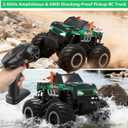 HOMETALL Remote Control Monster Truck Toys - 1:16 Waterproof All Terrain RC Car Fast Remote Control Car with Crashworthy Body, Electric Vehicle Kids Truck Toys for Boys and Girls,Age 6+,Green