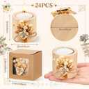 24 Pcs Rustic Wedding Party Favor Candle Holders Bridal Shower Favors Wooden Candles Favors Gifts Souvenirs for Guest Romantic Gifts Wedding Decorations (Light Brown)