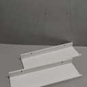 Floating Shelves Wall Mounted Set of 2, Modern White Shelves for Bedroom, Nursery Shelves with Lip, Display Picture Ledge Shelf for Wall Decor Living Room Bathroom Kitchen - White (15.7 In)