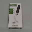 Maestri House Rechargeable Milk Frother, LunaFro Mini Handheld Electric Foam Maker Detachable Stainless Steel Whisk Drink Mixer Foamer Mini Blender for Matcha, Lattes, Cappuccino, No Stand (Black)