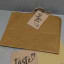 Kolldenn 5 Senses Gift Bags with Tags Kraft Paper Bag for Husband Wife Sight Smell Touch Taste Sound Five Sense Gift Bag Tissue Paper Greeting Card for Him Her Birthday(Brown,12.6 x 4.3 x 9.8 Inch)