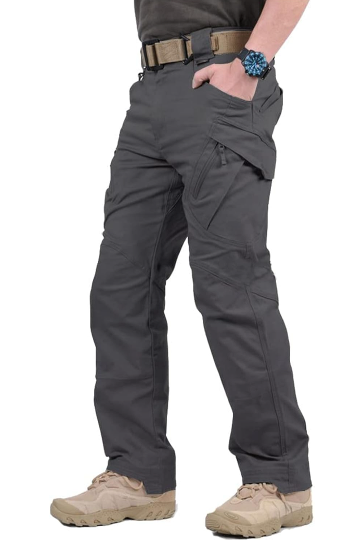 CARWORNIC Gear Men's Hiking Tactical Pants Lightweight Cotton Outdoor Military Combat Cargo Trousers (38Wx34L)