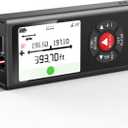 Dual Laser Measuring Tool 393Ft  Measure Both Directions at Once, Rechargeable Distance Meter with Angle Sensor & Level Bubble, 10 Modes for Construction and Home Renovation, IP54 Aluminum (Black)