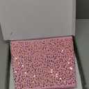 Pink Gold Tree Collar 31.49 Inch Sequin Foldable Christmas Tree Ring Velvet Tree Skirt Cover for 9ft Pencil Tree Holiday Xmas Decor