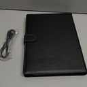 TouchPad Keyboard case for 9",9.7",10.1",10.2",10.5",10.9",11" Tablets,2-in-1 Bluetooth Wireless Keyboard with Touchpad,7 Colors Backlit & Leather Folio Cover(Black)