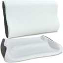 Cervical Pillow Case for Neck Pillows, Compatible with Pillows for Neck and Shoulder Pain & Cervical Neck Pillows for Sleeping-Cover ONLY (White+Gray)