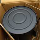 Ash Bucket - 4.75-Gallon Metal Bucket with Lid and Shovel for Fireplace or Firepit Ashes - Heat Resistant Fireplace Tools by Pure Garden (Black)