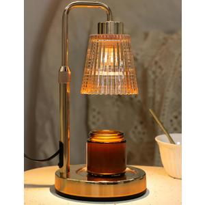 Candle Warmer Lamp with Timer Dimmable, Birthday Gifts for Women Mom, House Warming Gifts New Home Decor, Wax Melt Warmer for Jar Candles with 2 Bulbs (Gold)