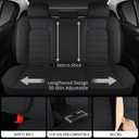 Car Seat Covers Full Set, 5Pcs Universal Leather Seat Covers for Cars, Waterproof Front and Rear Seat Covers Breathable Automotive Vehicle Seat Cover for Most Trucks, SUVs, Sedans, Black