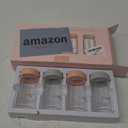 COMI Wide Neck Glass Breastmilk Collection n Storage Bottle, 4 Packs, 6oz with Screw Ring Sealing Disk; Re-markable Sealing Disc. BPA Free, Fits Breast Pumps & Nipples (2 Gray Lids + 2 Pink Lids)