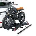Ebike Rack with Ramp for 2 E-Bikes 200 lbs Capacity Fits 5" Fat Tire, Hitch Bike Rack for Cars SUVs Trucks with 2" Receiver, Foldable Tilting Locking No Assembly Needed E-Bike Platform Carrier