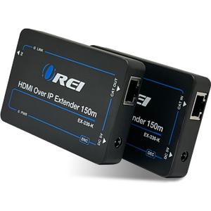 OREI HDMI Over Ethernet Extender with CAT5/CAT6, Upto 330 Feet - HDMI Loop Out - 1080P Full HD Signal Distribution with Support for one to Many Connection. (TX & RX Kit)