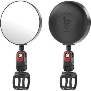Scooter Rear-view Mirror Fit for Round Handlebar compatible with iScooter/Aovopro/Lime/Bird Electric Kickscooter, Adjustable Wide-Angle Vision Rearview Scooter Mirrors Original Accessories 2-Pack
