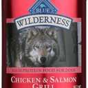 Blue Buffalo, Wilderness Canned Salmon and Chicken Grill for Adult Dogs 12 Pack, BB: 13 Jun 2028