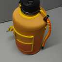 Insulated Water Bottle | Thickened Stainless Steel Vacuum Metal | Portable Sports Half Gallon Large Water Jug for Gym and Hiking with Straw, Carrier Bag, Handle Strap | BPA-Free 64 oz (Gradient Orange)