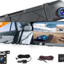 4.5 Mirror Dash Cam Front and Rear for Car,1080p Full Rear View Mirror Camera Dash Cam for Cars & Trucks,Dual Cameras with Parking Monitoring,Reversing Assistance,Loop Recording,G-Sensor,Night Vision