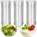 100 Pack Small Clear Plastic Bowls, 12oz Hard Disposable Salad Bowls, Disposable Bowl for Party Serving, Ice Creams, Desserts, Catering, Special Events