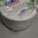 Dixie Pathways Soak Proof Shield Heavyweight Paper Plates, 10.13" Dia, Green/burgundy, 125/pack