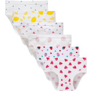 Winging Day Little Girls' Cotton Panties Baby Toddler Soft Underwear Multipack (6, Color #46)