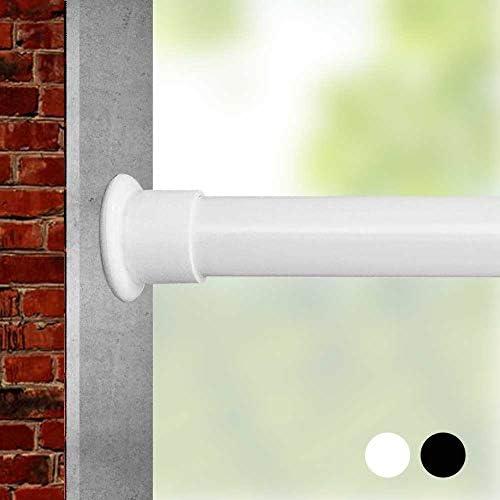 Room Divider Tension Curtain Rod For Windows 121 to 161 Inch Extra Long Tension Rods Outdoor Curtain Rod,Adjustable Spring Window Curtain Tension Rod Pressure Extendable Curtains Rod,White