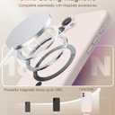 2 x Goodon Magnetic for iPhone 16 Case with Screen Protector - Wireless Charging Compatible - Full Camera Protection - Shockproof Protective Silicone Phone Case for Women and Girls - Pale Pink