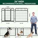 Dog Playpen - 24 Inch 8 Panel Metal Dog Pen with Door, Foldable Dog Crate Kennel Puppy playpen Exercise Pen for Small Medium Dogs, Indoor Outdoor Yard RV Camping