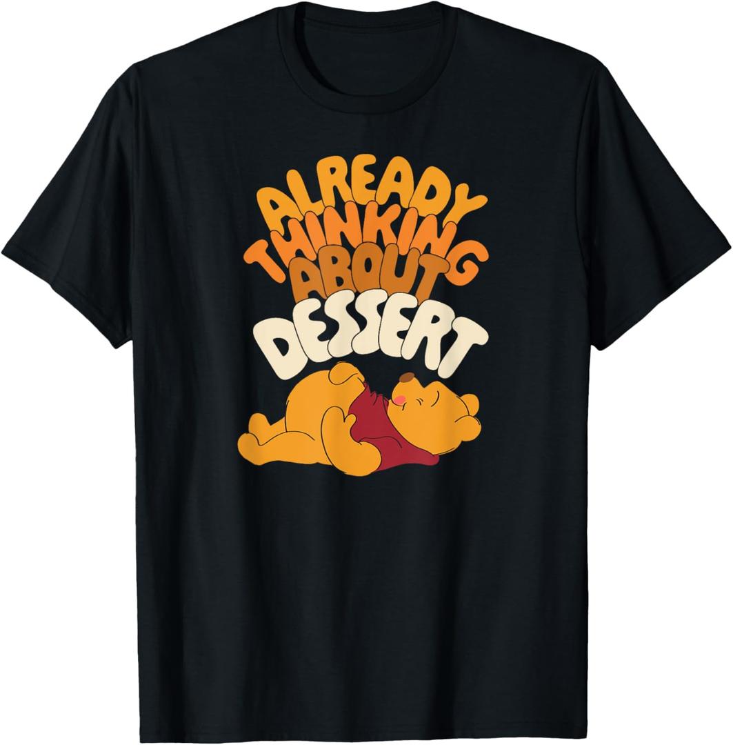 Amazon Essentials Winnie the Pooh Thanksgiving Already Thinking About Dessert T-Shirt 2X
