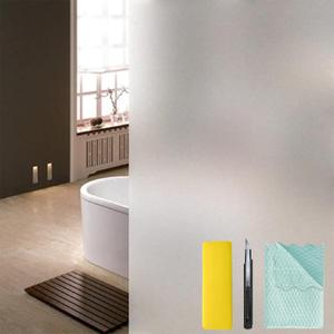 Niviy Etched Privacy Window Film 78.7"x24 Inch Frosted Glass Static Cling Non Adhesive Window Frosting Film for Bathroom Home Office (Pure)