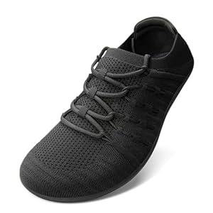 Barefoot Shoes Men Wide Toe Box Zero Drop Minimalist Mesh Trail Running Cross fit Sneakers Zapatos Casuales para Hombre Black Size 8
