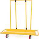 Heavy Duty Drywall Sheet Cart, 3000 lbs Capacity Professional Panel Dolly,45.6"x 21.5" Deck and Industrial Swivel Casters, Rolling Wallboard and Plywood Trolley for Construction, Warehouse
