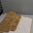 Yeaban Bathroom Rugs Sets 2 Piece  Thick Chenille Bath Mats | Absorbent and Washable Bath Rug Non-Slip, Plush Rugs for Bathroom, Shower, Sink(Tan, 17"x24" and 20"x32")