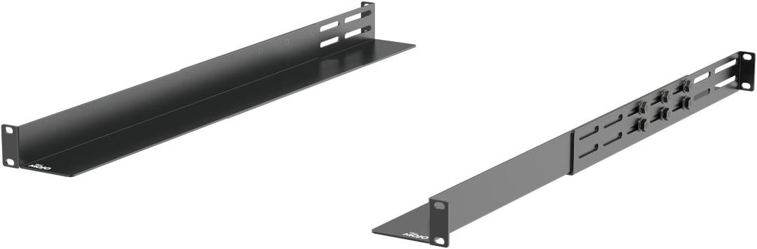 Tecmojo Universal 1U Rack Mount Rail,4-Post Fully Server Rack Shelf Rail with 20.9"-32" Adjustable Depth, Fit for Non-Rack Mountable Server/Networking/AV/IT Equipment