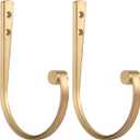Curtain Holdbacks 2Pcs,Warm Gold Barrel Zinc Alloy Curtain Tiebacks,Wall Mounted Curtain Holders for Drapes.